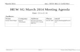 Doc.: IEEE 802.11-14/0219r4 Submission March 2014 Osama Aboul-Magd (Huawei Technologies)Slide 1 HEW SG March 2014 Meeting Agenda Date: 2014-02-06 Authors: