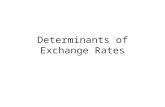 Determinants of Exchange Rates. Why Study Exchange Rates? To understand the economic environment –Forecasting for planning purposes To understand exposure.