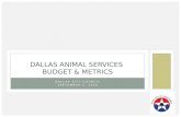 DALLAS CITY COUNCIL SEPTEMBER 2, 2015 DALLAS ANIMAL SERVICES BUDGET & METRICS.
