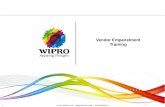 © 2012 WIPRO LTD |  | CONFIDENTIAL 1 Vendor Empanelment Training.