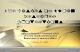 The Basics of Human Research Protections Office of Research Oversight (ORO) Veterans Health Administration Department of Veterans Affairs February 27,