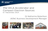 The VELA Accelerator and Compact Electron Sources 6-7 November 2014 Dr Katharine Robertson ASTeC Business Development Manager.