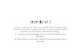 Standard 2 1. energy changes in the atom specific to the movement of electrons between energy levels in an atom resulting in the emission or absorption.