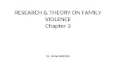 RESEARCH & THEORY ON FAMILY VIOLENCE Chapter 3 DR GINNA BABCOCK.