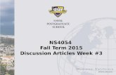 NS4054 Fall Term 2015 Discussion Articles Week #3.