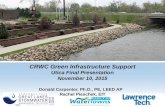 CRWC Green Infrastructure Support Utica Final Presentation November 10, 2015 Donald Carpenter, Ph.D., PE, LEED AP Rachel Pieschek, EIT.