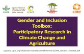 Gender and Inclusion Toolbox: Participatory Research in Climate Change and Agriculture cgspace.cgiar.org/bitstream/handle/10568/45955/CCAFS_Gender_Toolbox.pdf.