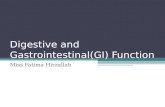 Digestive and Gastrointestinal(GI) Function Miss Fatima Hirzallah.