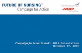 2 Susan B. Hassmiller, PhD, RN, FAAN Senior Adviser for Nursing, Robert Wood Johnson Foundation Director, Future of Nursing: Campaign for Action Welcome.