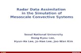 5 th ICMCSDong-Kyou Lee Seoul National University Dong-Kyou Lee, Hyun-Ha Lee, Jo-Han Lee, Joo-Wan Kim Radar Data Assimilation in the Simulation of Mesoscale.