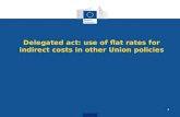 Delegated act: use of flat rates for indirect costs in other Union policies 1.