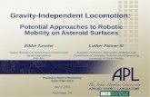 Gravity-Independent Locomotion: Potential Approaches to Robotic Mobility on Asteroid Surfaces Eddie Tunstel Space Robotics & Autonomous Control Lead Space.