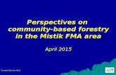 Created: February 2011 Perspectives on community-based forestry in the Mistik FMA area April 2015.