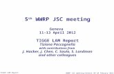TIGGE LAM Report WWRP JSC meeting-Geneva 20 24 Febrary 2011 5 th WWRP JSC meeting Geneva 11-13 April 2012 TIGGE LAM Report Tiziana Paccagnella with contributions.