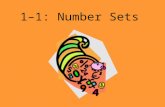 1–1: Number Sets. Counting (Natural) Numbers: {1, 2, 3, 4, 5, …}