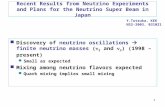 1 Recent Results from Neutrino Experiments and Plans for the Neutrino Super Beam in Japan Discovery of neutrino oscillations  finite neutrino masses (