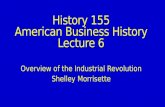 History 155 American Business History Lecture 6 Overview of the Industrial Revolution Shelley Morrisette.