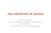 THE CHEMISTRY OF AGEING Padmamalika Hazra Msc.,Ph.D(Organic Chemistry).,D.Phil(Medical Biochemistry) Dept of Chemistry, St.John’s College,Agra.