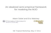 An idealized semi-empirical framework for modeling the MJO Adam Sobel and Eric Maloney NE Tropical Workshop, May 17 2011.