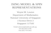 ISING MODEL & SPIN REPRESENTATIONS Wayne M. Lawton Department of Mathematics National University of Singapore 2 Science Drive 2 Singapore 117543 Email.