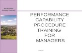 Derbyshire County Council PERFORMANCE CAPABILITY PROCEDURE TRAINING FOR MANAGERS PUBLIC.