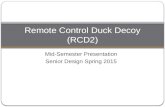 Mid-Semester Presentation Senior Design Spring 2015 Remote Control Duck Decoy (RCD2)