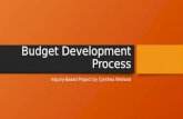 Budget Development Process Inquiry-Based Project by Cynthea Wieland.