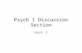 Psych 1 Discussion Section Week 3. Quiz 2 O Please clear your desk of everything except for a pen or pencil and a piece of paper. O No talking or use.
