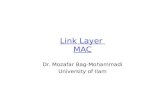 Link Layer MAC Dr. Mozafar Bag-Mohammadi University of Ilam.