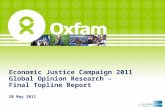 1 Economic Justice Campaign 2011 Global Opinion Research – Final Topline Report 20 May 2011.