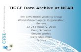 TIGGE Data Archive at NCAR 8th GIFS-TIGGE Working Group World Meteorological Organization Geneva 22-24 February, 2010 Doug Schuster Steven Worley Dave.