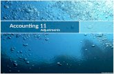 Accounting 11 Adjustments. Adjustments on a Work Sheet Adjustments are accounting changes recorded to ensure that all account balances are correct. The.