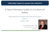 AHRQ Safety Program for Long-term Care: HAIs/CAUTI A Team Members Guide to a Culture of Safety Onboarding #1 for LTC Facility Team Leads and Core Team.