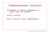 MicroComputer Engineering DigitalCircuits slide 1 Combinational circuits Changes at inputs propagate at logic speed to outputs Not clocked No internal.