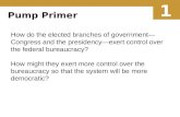 14 Pump Primer How do the elected branches of government— Congress and the presidency—exert control over the federal bureaucracy? How might they exert.