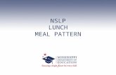 NSLP LUNCH MEAL PATTERN. THE REQUIREMENTS 2 MEET THE FOLLOWING IN EACH AGE/GRADE GROUP –OFFER THE REQUIRED 5 COMPONENTS –MEET MINIMUM DAILY & WEEKLY COMPONENT.