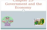 Chapter 23- Government and the Economy. Providing Public Goods Private goods are goods that when consumed by one individual, cannot be consumed by another.