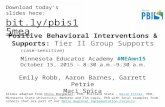 Positive Behavioral Interventions & Supports: Tier II Group Supports Emily Robb, Aaron Barnes, Garrett Petrie Maci Spica Slides adapted from Chris Borgmeier,