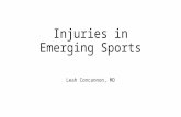 Injuries in Emerging Sports Leah Concannon, MD. Case 1 Competitive cheerleader Pedicle stress fracture.