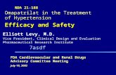 7asdf Omapatrilat in the Treatment of Hypertension Efficacy and Safety NDA 21-188 FDA Cardiovascular and Renal Drugs Advisory Committee Meeting July 19,