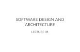 SOFTWARE DESIGN AND ARCHITECTURE LECTURE 31. Review Creational Design Patterns – Singleton Pattern – Builder Pattern.