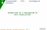 UNIT 8 Ecosystems III: ecological balance Biology & Geology. Secondary Education, Year 4 MIGRATION AS A MECHANISM OF SELF-REGULATION.