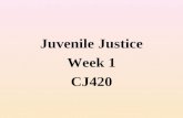 Juvenile Justice Week 1 CJ420. Historical Development of Juvenile Justice From a historical perspective, juvenile delinquency and a separate justice process.