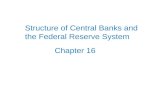 Chapter 16 Structure of Central Banks and the Federal Reserve System.