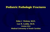 Pediatric Pathologic Fractures Zeke J. Walton, M.D. Lee R. Leddy, M.D. October 2014 Medical University of South Carolina.