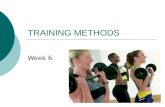 TRAINING METHODS Week 6. What you need to know…  A strong understanding of all the training methods  A knowledge of how the training methods can be.