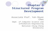 Chapter 3 Structured Program Development Associate Prof. Yuh-Shyan Chen Dept. of Computer Science and Information Engineering National Chung-Cheng University.