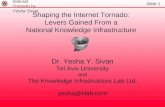 Shaping the Internet Tornado by Yesha Sivan Slide 1 Shaping the Internet Tornado: Levers Gained From a National Knowledge Infrastructure Dr. Yesha Y. Sivan.