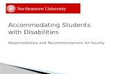 Accommodating Students with Disabilities Responsibilities and Recommendations for Faculty.