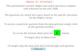 Main Grid This presentation contains Higher past paper questions complete with solutions for the year 2000. The questions are sorted into topics based.